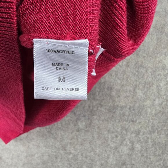 New York & Company Womens Short Sleeve Scoop Neck Sweater Pink Size M Acrylic - Picture 4 of 6